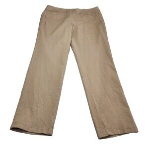 Croft & Barrow Effortless Stretch Women's Pants 1 8 Long Beige Pull On New w Tag